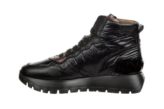 Sneakersy Wonders A-2493 Wild I Negro Nylon Nek Negro 138037, Skóra naturalna