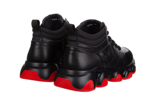 Sneakersy John Doubare 18807 Black 104274, Czarny, Skóra naturalna