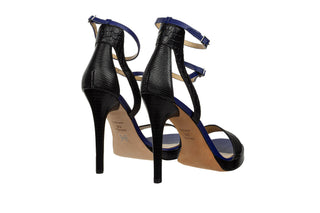 Sandały Calvin Klain Genevieve Printed Croc+Streake Indigo-Black, Skóra naturalna