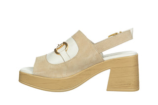 Sandały Bayla-161 138 26700 Beige Suede Beige 161784, Beżowy, Skóra naturalna