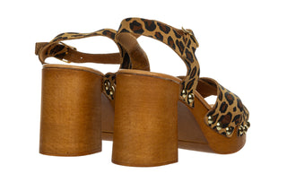 Sandały Sandro Rossi 9272 Leopardo 523079, Brązowy, Skóra naturalna