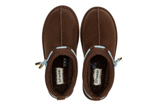 Klapki ocieplane D Franklin Nordic Lite Clog Choco 206024, Brązowy, Materiał