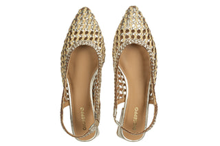 Sandały Gioseppo Hounslow Platinum 602218, Złoty, Skóra naturalna