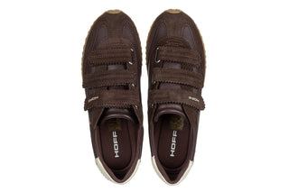 Sneakersy Hoff Bridge Velcros Chocolate 203031, Brązowy, Skóra naturalna