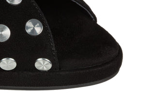 Klapki Noa Harmon 10320P-06 Daisy Black 213004, Czarny, Skóra naturalna