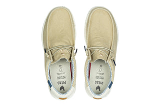 Półbuty Pitas Nias Beige 003366, Beżowy, Tkanina