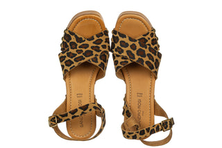 Sandały Sandro Rossi 9272 Leopardo 523079, Brązowy, Skóra naturalna