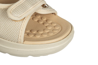 Sandały Azaleia Greice Soft Papete Off White AS999 198066, Biały, Tkanina