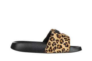 Klapki D Franklin Venice Slides Leo Pony 206015, Beżowy, Skóra naturalna