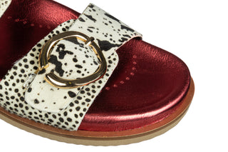 Klapki Gioseppo Carney Red 602224, Wielokolorowy, Skóra naturalna