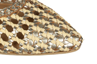 Sandały Gioseppo Hounslow Platinum 602218, Złoty, Skóra naturalna