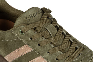 Sneakersy S Barski LR62-7103 Green 216003, Zielony, Skóra naturalna