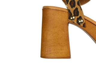 Sandały Sandro Rossi 9272 Leopardo 523079, Brązowy, Skóra naturalna