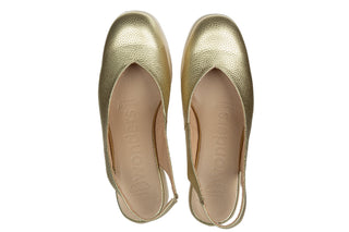 Sandały Wonders H-4990 Platino 138066, Złoty, Skóra naturalna