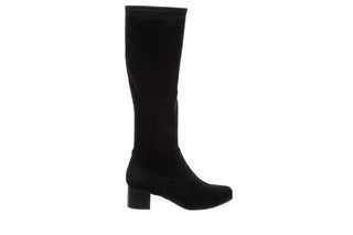 Kozaki Caprice 9-25507-47 Black Stretch 218009, Czarny, Tkanina