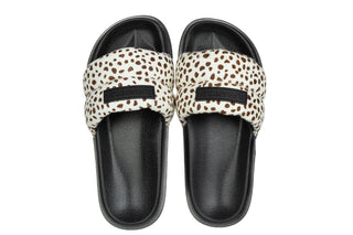 Klapki D Franklin Venice Slides Dotts Pony 206016, Biały, Skóra naturalna