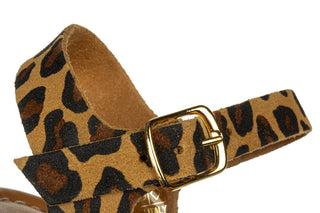 Sandały Sandro Rossi 9272 Leopardo 523079, Brązowy, Skóra naturalna