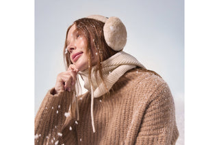 Emu Angahook Teddy Earmuffs Chestnut, Brązowy, Skóra naturalna