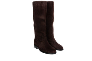 Kozaki DA Premium Collection CR62-3479 Chocolate 216023, Brązowy, Skóra naturalna