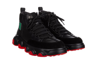Sneakersy John Doubare 18808 Black 104275, Czarny, Skóra naturalna