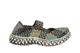 Półbuty Rock Over Black Wadi 032136, Wielokolorowy, Tkanina