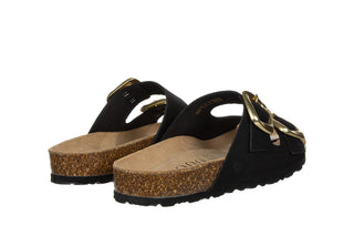 Klapki Yokono Granada-700 Nobuck Negro 208016, Czarny, Skóra naturalna