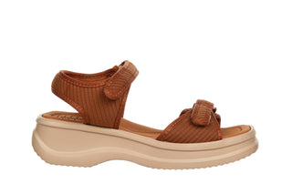 Sandały Azaleia Vera Therapy Pap Ad Brown Beige BV618 198064, Brązowy, Tkanina