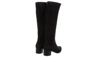 Kozaki Caprice 9-25507-47 Black Stretch 218009, Czarny, Tkanina