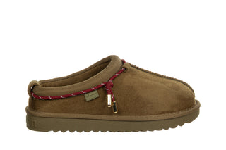 Klapki ocieplane D Franklin Nordic Lite Clog Khaki 206025, Zielony, Materiał