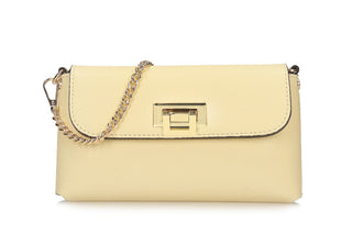 Torebka Toscanio G195 Żółty T0715, Skóra naturalna