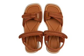 Sandały Azaleia Vera Therapy Pap Ad Brown Beige BV618 198064, Brązowy, Tkanina