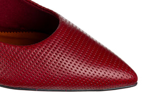 Czółenka Bottero 377201 Bordo 523101, Bordowy, Skóra naturalna