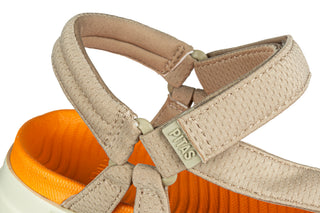 Sandały Pitas Claire Taupe 003336, Beżowy, Tkanina