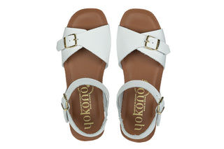 Sandały Yokono Bogo-263 Opack Blanco 208014, Biały, Skóra naturalna