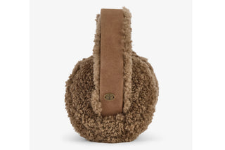 Emu Angahook Teddy Earmuffs Mushroom, Brązowy, Skóra naturalna