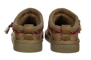 Klapki ocieplane D Franklin Nordic Lite Clog Khaki 206025, Zielony, Materiał