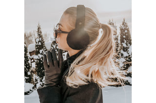 Nauszniki Emu Angahook Teddy Earmuffs Black, Czarny, Skóra naturalna
