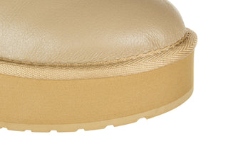 Śniegowce Emu Stinger Mini Flatform Leather Sand 119202, Beżowy, Skóra naturalna