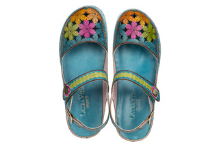 Sandały Laura Vita Dorry 32 Turquoise 202124, Niebieski, Skóra naturalna