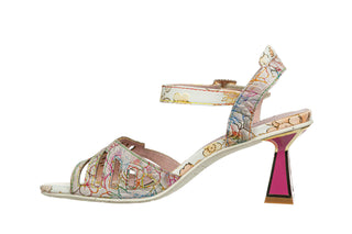 Sandały Laura Vita Leslyo 04 Rose 202116, Biały, Skóra naturalna