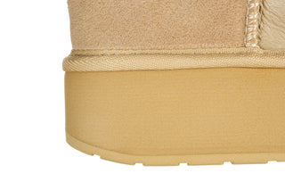 Śniegowce Emu Stinger Mini Flatform Leather Sand 119202, Beżowy, Skóra naturalna