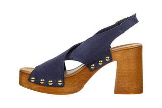 Sandały Sandro Rossi 8513 Jeans 523078, Niebieski, Skóra naturalna