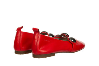 Baleriny Wonders A-4704 Flame 138056, Czerwony, Skóra naturalna