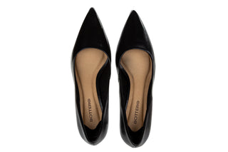 Czółenka Bottero 377401 Black 523108, Czarny, Skóra naturalna