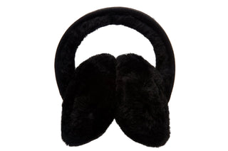 Nauszniki Emu Angahook Teddy Earmuffs Black, Czarny, Skóra naturalna