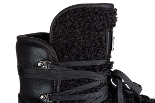 Śniegowce D Franklin Boots Nordic Fur Black, Czarny, Materiał