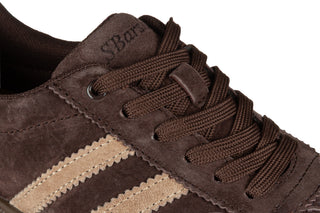 Sneakersy S Barski LR62-7113 Chocolate 216006, Brązowy, Skóra naturalna