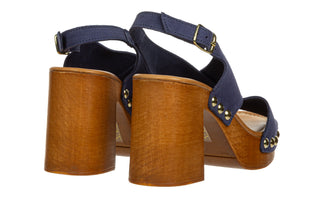 Sandały Sandro Rossi 8513 Jeans 523078, Niebieski, Skóra naturalna