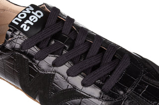 Sneakersy Wonders AP-2105 Negro 138083, Czarny, Skóra naturalna