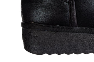 Śniegowce D Franklin Boots Nordic Fur Black, Czarny, Materiał
